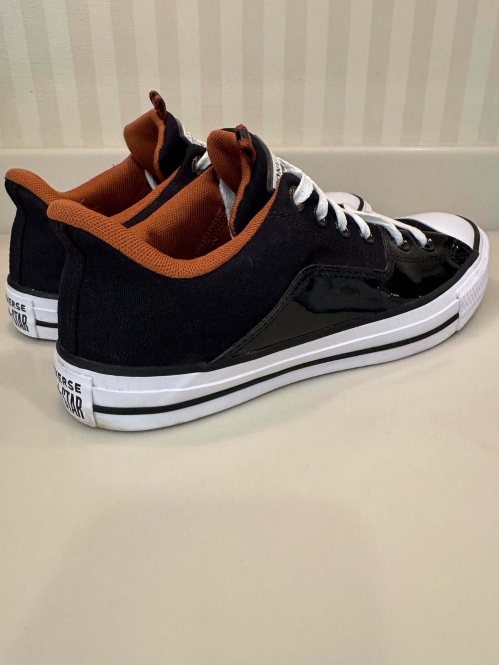 Converse Chuck Taylor All Star Rave Canvas And Patent Leather Sneakers Size 9 - Picture 11 of 16